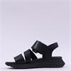 Rieker 3 Strap Buckle Sandal - Black